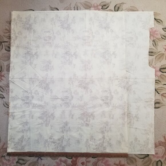 Lovely Toile French Country Fabric by Michael Miller in Gold and Creamy White - Picture 9 of 10